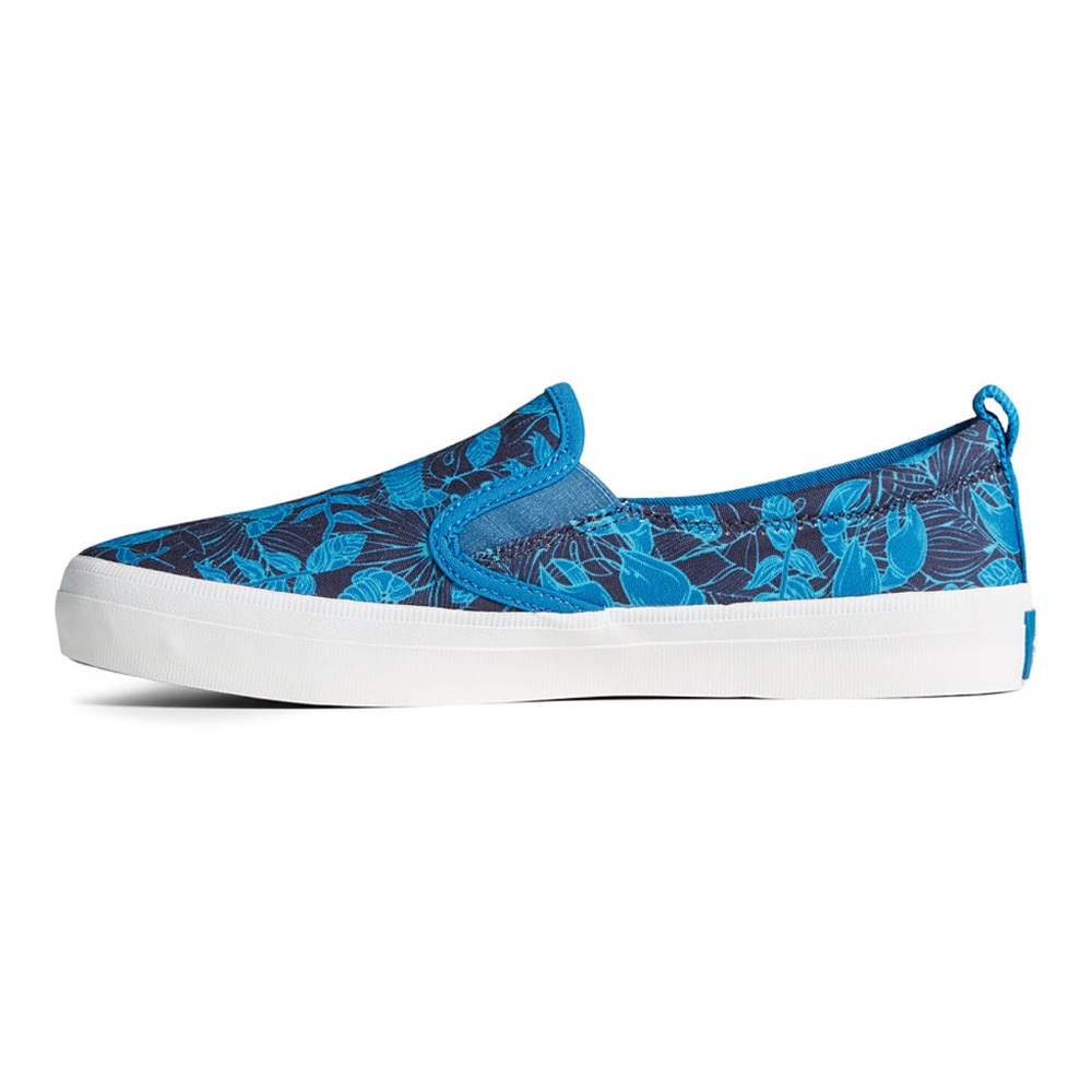Sperry Top-Sider blue Navy Resort Crest slip on sneaker. Size 7. NIB NWT - Picture 3 of 10